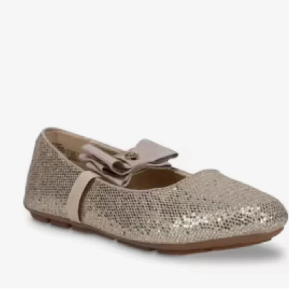 Michael Kors Rove Day Slip-On Gold Metallic Girl’s Dress Shoes Size 3